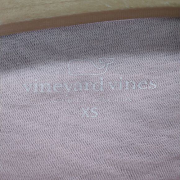 Vineyard Vines Women's Whale Chest Pocket T-Shirt Pink XS Long Sleeve Cotton - Picture 11 of 14